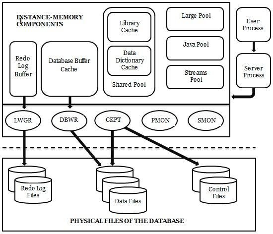 Oracle database structure diagram