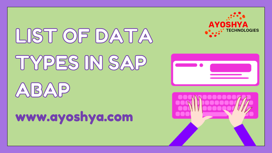 list of data types in sap abap